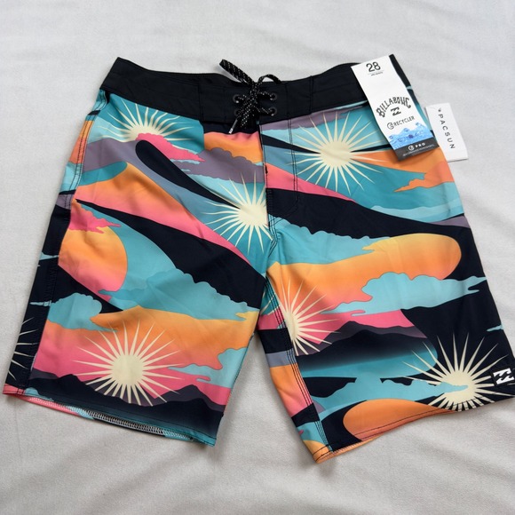 Billabong Other - Billabong Sundays Pro Boardshorts Mens 28 Recycler Multi Color Sun Print Swim
